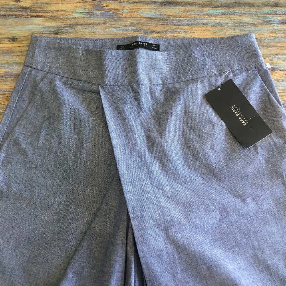 Zara Basics Collection Pants Overlap Wrap Front B… - image 2